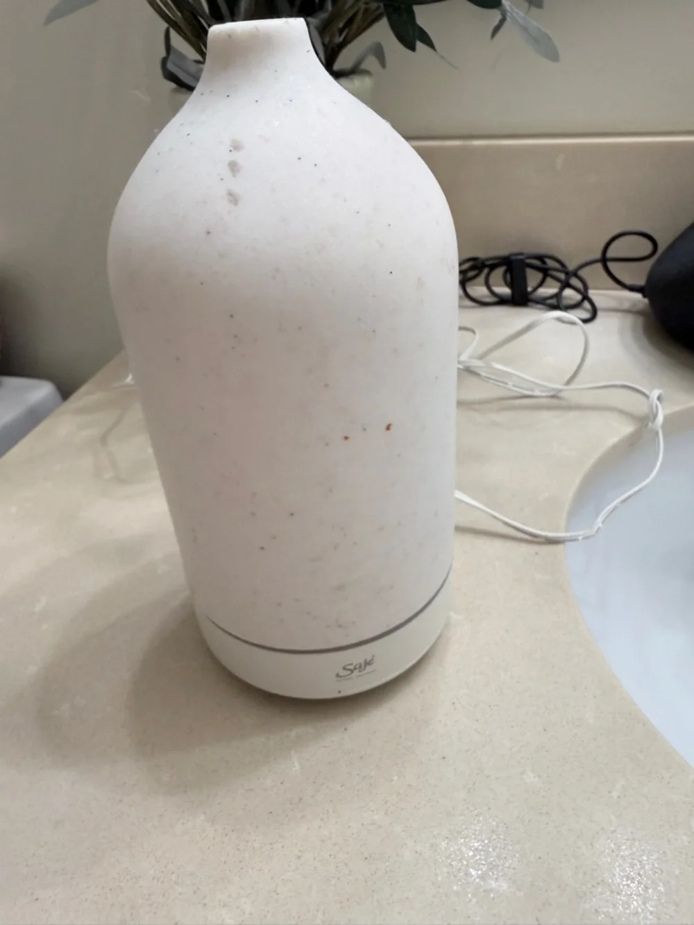 Saje Off-White Speckled Ceramic Aroma Diffuser